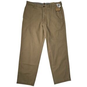 Timberland Pants Men's 38x32 Tan Brown Flat Front Khaki Casual Business Work NWT